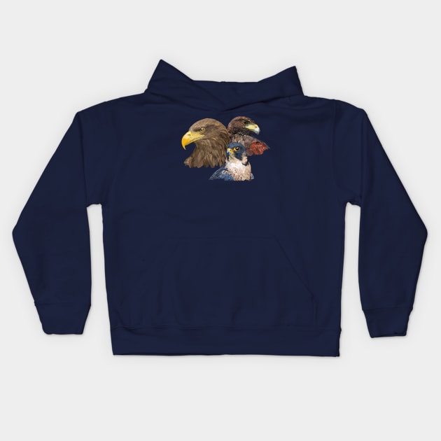 Pigargo and Falcons Kids Hoodie by obscurite